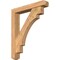 Ekena Millwork Merced Craftsman Smooth Bracket w/ Offset Brace, Western Red Cedar, 5 1/2"W x 32"D x 38"H BKT0604X32X38MRC04SWR - alternate 1